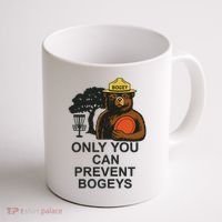Bogey The Bear Only You Can Prevent Bogeys Disc Golf Coffee Mug thumb 1