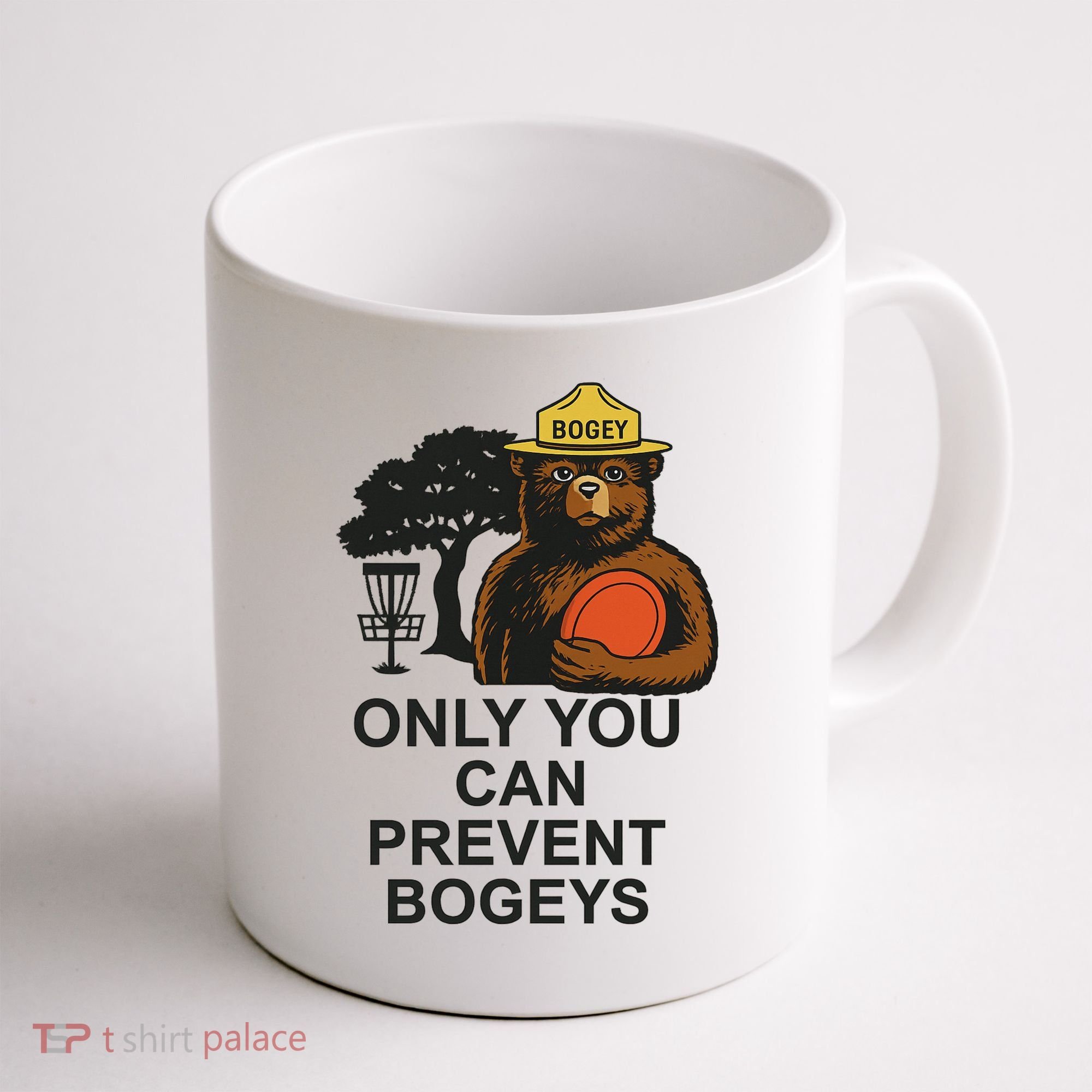 Bogey The Bear Only You Can Prevent Bogeys Disc Golf Coffee Mug