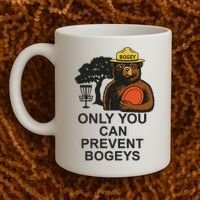 Bogey The Bear Only You Can Prevent Bogeys Disc Golf Coffee Mug thumb 2