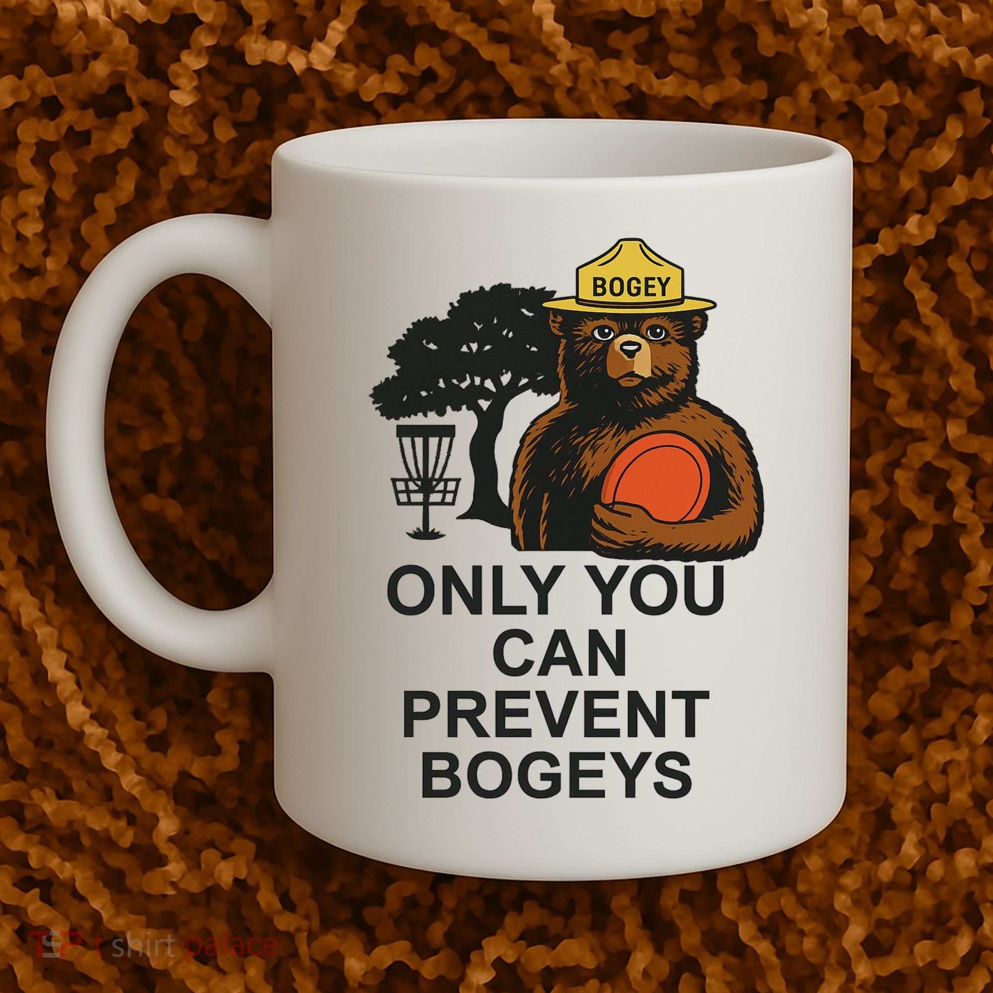 Bogey The Bear Only You Can Prevent Bogeys Disc Golf Coffee Mug