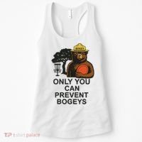 Bogey The Bear Only You Can Prevent Bogeys Disc Golf Women's Tank Top thumb 0