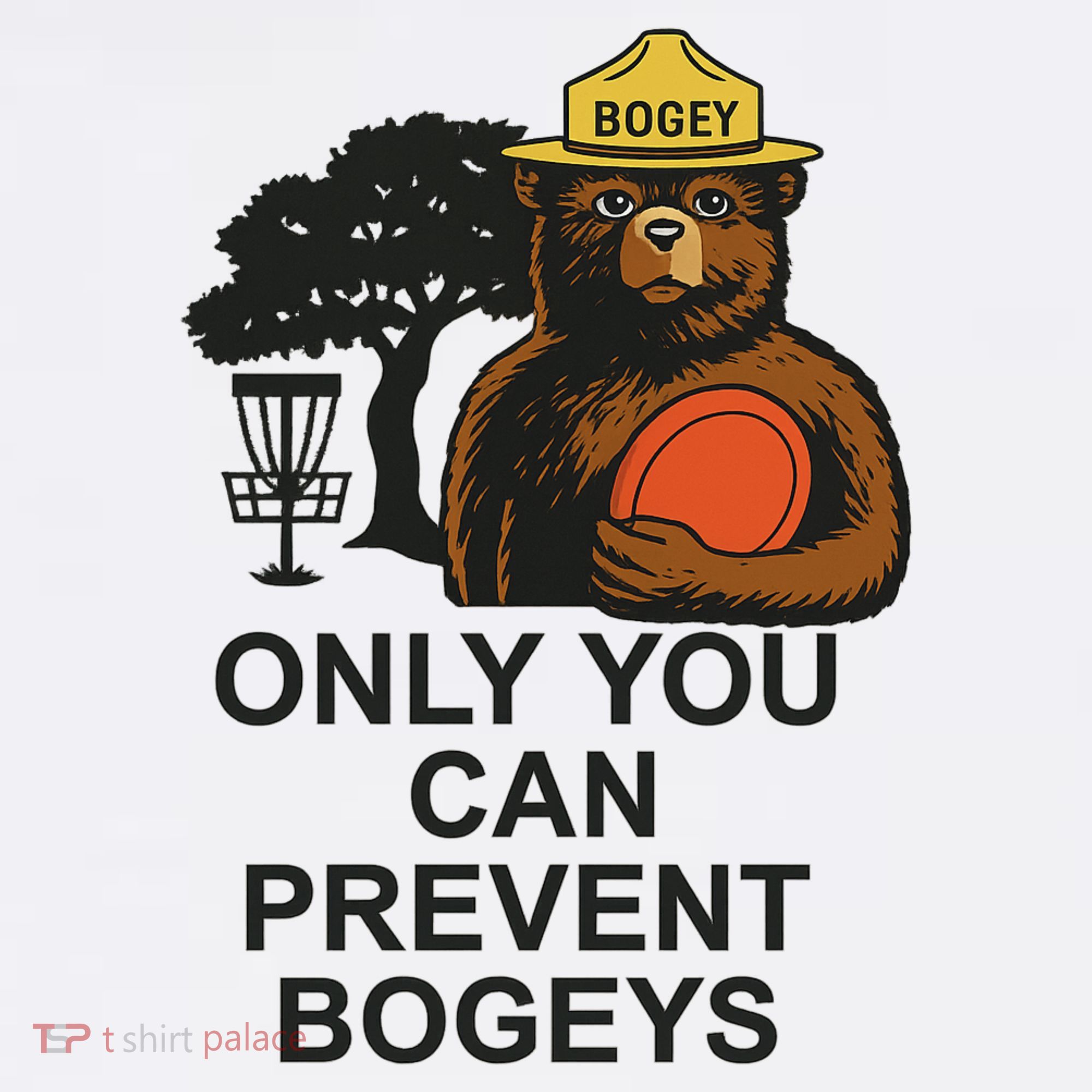 Bogey The Bear Only You Can Prevent Bogeys Disc Golf Women's Tank Top