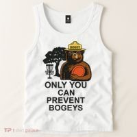 Bogey The Bear Only You Can Prevent Bogeys Disc Golf Tank Top thumb 2