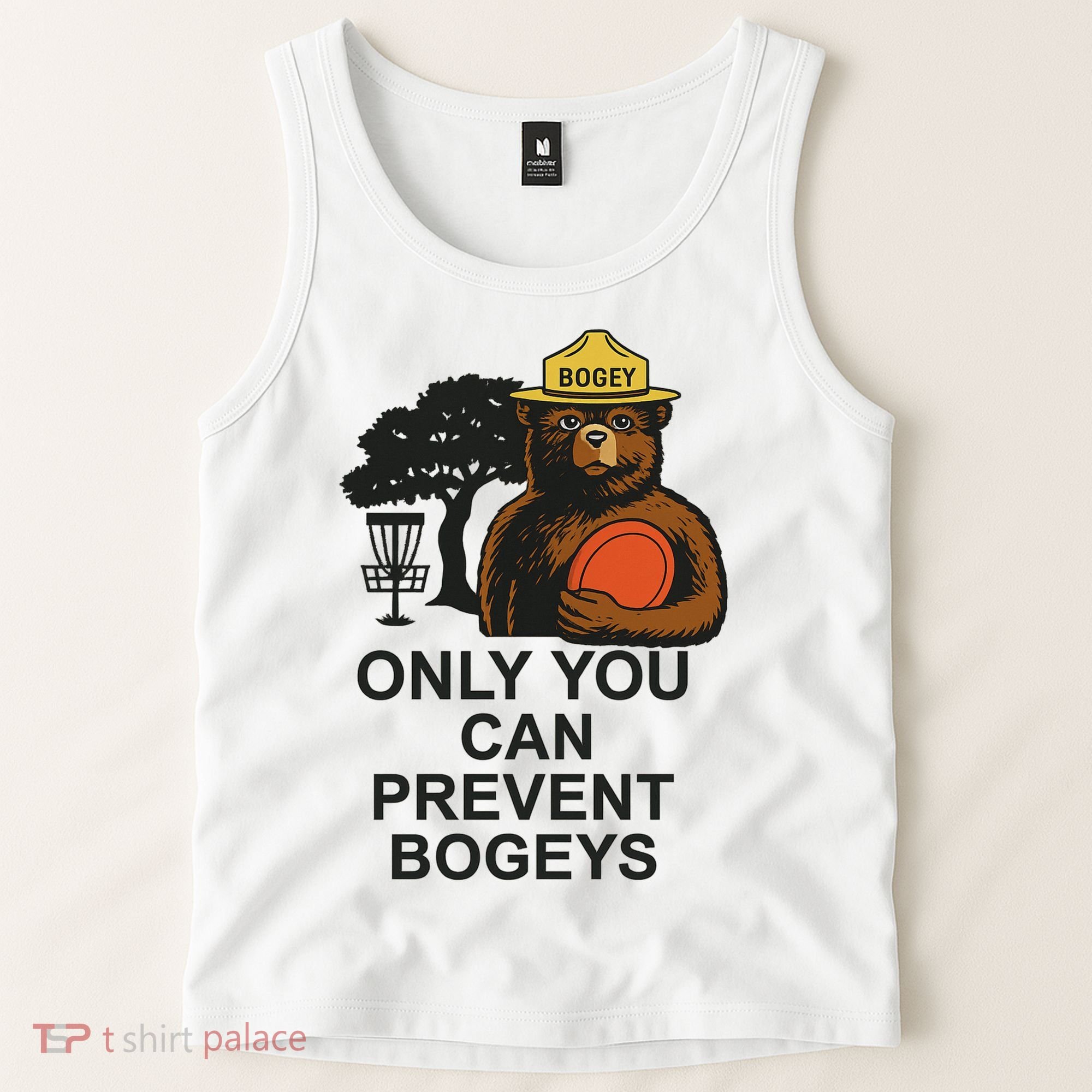 Bogey The Bear Only You Can Prevent Bogeys Disc Golf Tank Top
