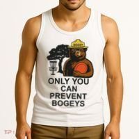 Bogey The Bear Only You Can Prevent Bogeys Disc Golf Tank Top thumb 3