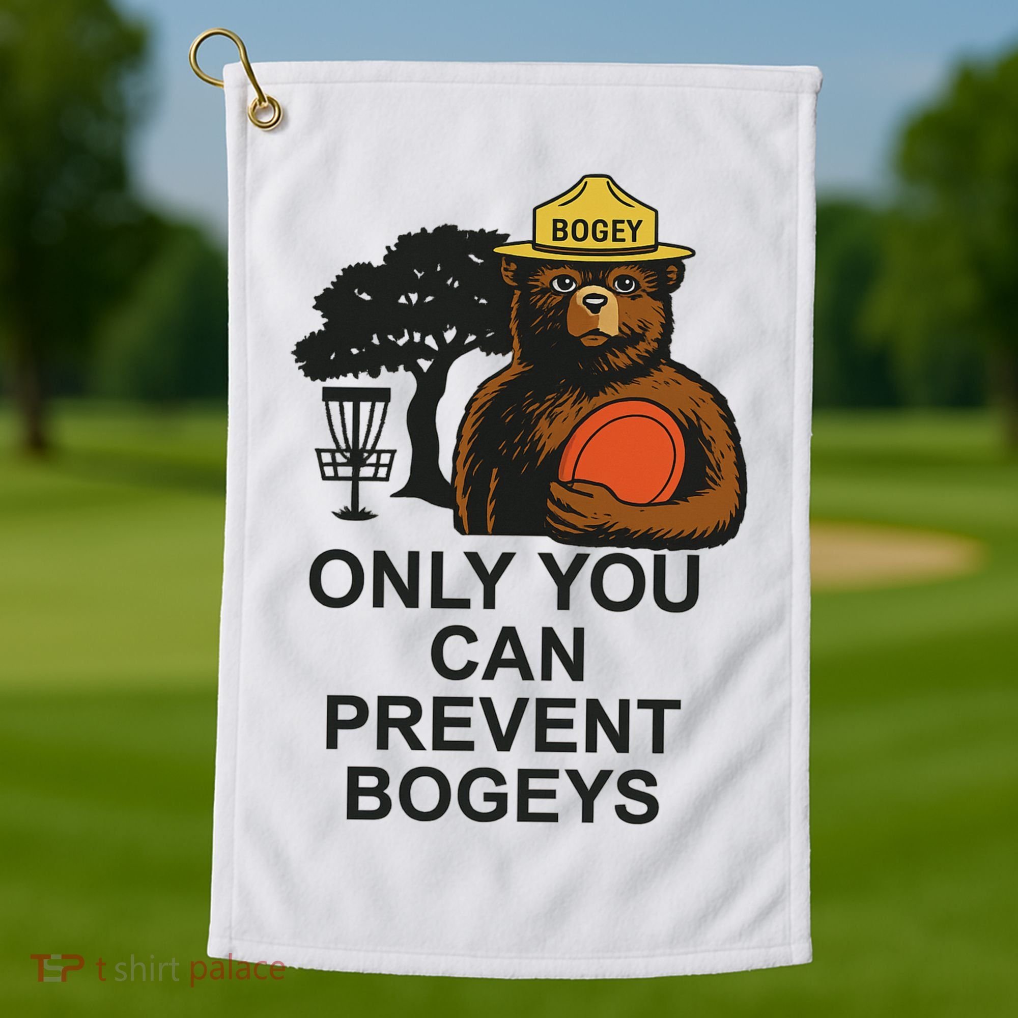 Bogey The Bear Only You Can Prevent Bogeys Disc Golf Golf Towel