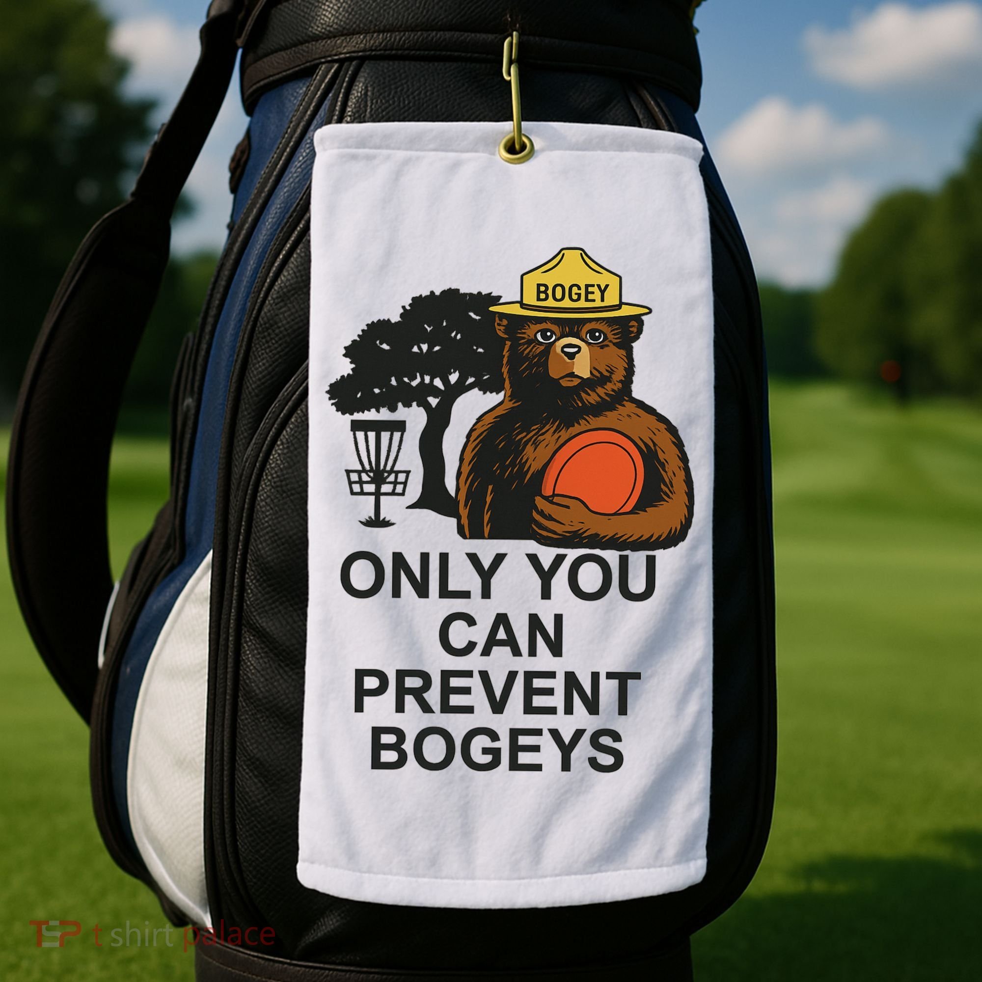 Bogey The Bear Only You Can Prevent Bogeys Disc Golf Golf Towel