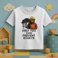 Bogey The Bear Only You Can Prevent Bogeys Disc Golf Toddler T-Shirt thumb 3