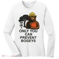 Bogey The Bear Only You Can Prevent Bogeys Disc Golf Women's Long Sleeve Shirt thumb 0