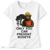 Bogey The Bear Only You Can Prevent Bogeys Disc Golf Women's T-Shirt thumb 0