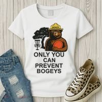 Bogey The Bear Only You Can Prevent Bogeys Disc Golf Women's T-Shirt thumb 3