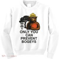 Bogey The Bear Only You Can Prevent Bogeys Disc Golf Kids Sweatshirt thumb 0