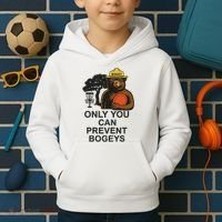 Bogey The Bear Only You Can Prevent Bogeys Disc Golf Kids Hoodie thumb 2