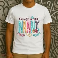Blessed To Be Called Nanny Colorful Grandma T-Shirt thumb 3