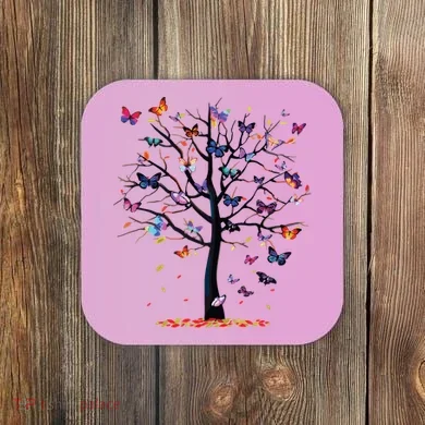 Butterfly Tree Beautiful Coaster