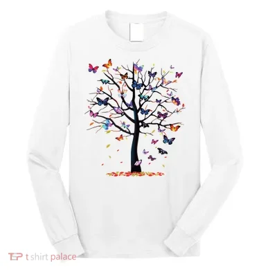 Butterfly Tree Beautiful Long Sleeve Shirt
