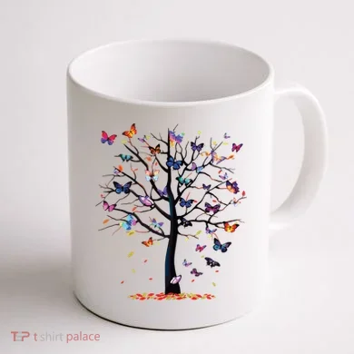 Butterfly Tree Beautiful Coffee Mug back