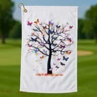 Butterfly Tree Beautiful Golf Towel thumb 1