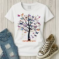 Butterfly Tree Beautiful Women's T-Shirt thumb 3