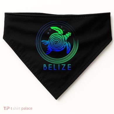 Belize Tribal Belize Turtle USA-Made Doggie Bandana