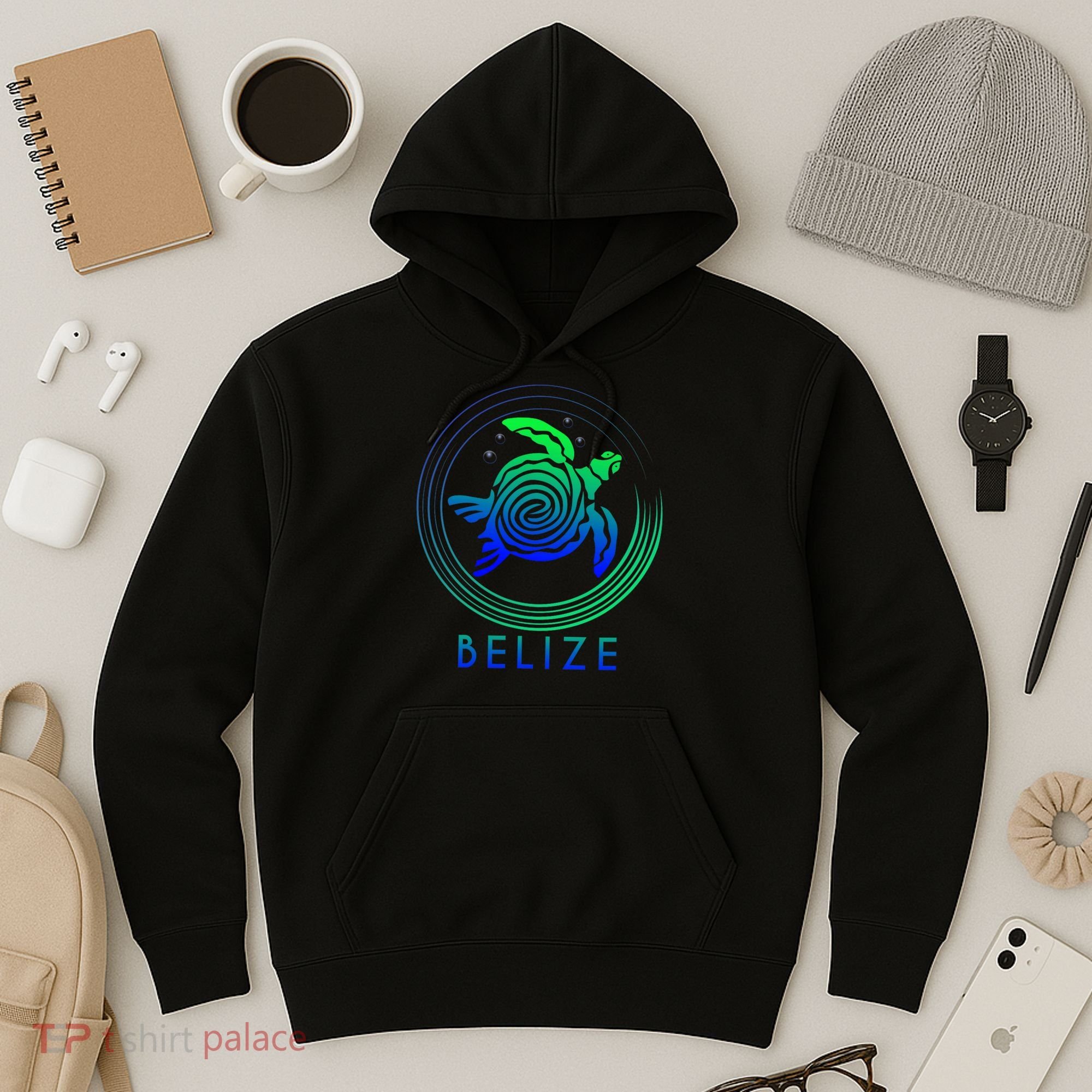 Belize Tribal Belize Turtle Hoodie