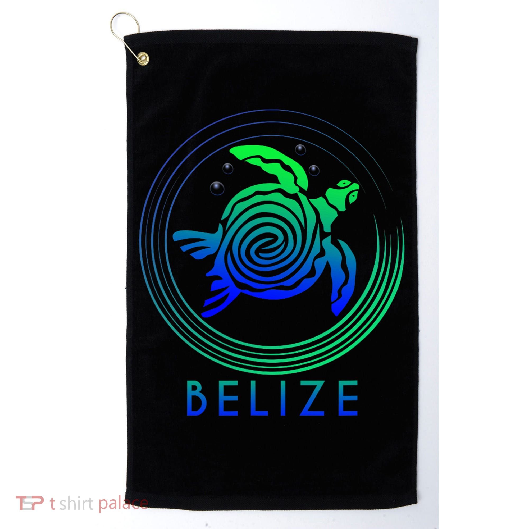 Belize Tribal Belize Turtle Golf Towel