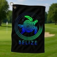 Belize Tribal Belize Turtle Golf Towel thumb 1