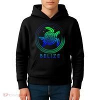 Belize Tribal Belize Turtle Kids Hoodie thumb 4