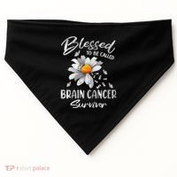 Blessed To Be Called Brain Cancer Survivor Gift USA-Made Doggie Bandana thumb 0