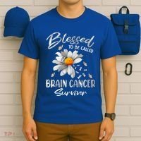Blessed To Be Called Brain Cancer Survivor Gift T-Shirt thumb 6