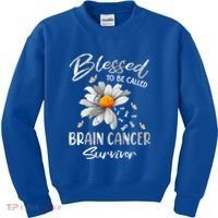 Blessed To Be Called Brain Cancer Survivor Gift Kids Sweatshirt thumb 0
