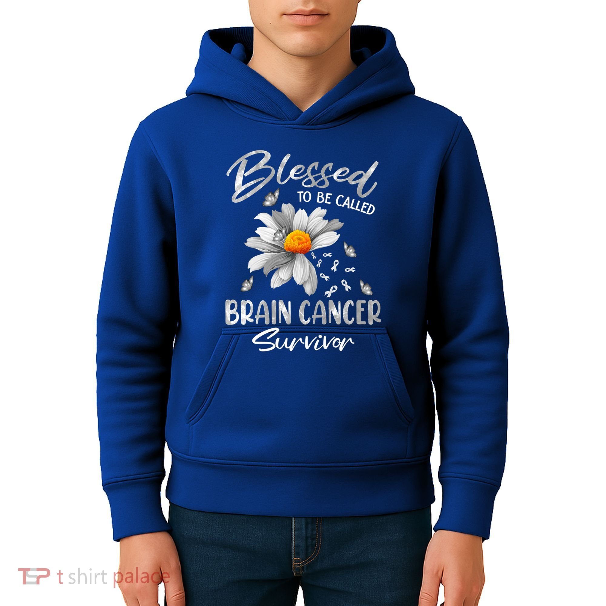 Blessed To Be Called Brain Cancer Survivor Gift Kids Hoodie
