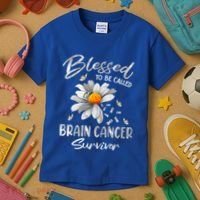 Blessed To Be Called Brain Cancer Survivor Gift Kids T-Shirt thumb 3