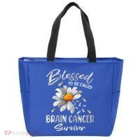 Blessed To Be Called Brain Cancer Survivor Gift Tote Bag thumb 0
