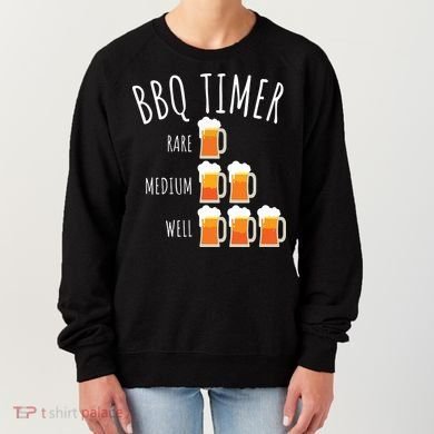 BBQ Timer Beer Drinking Funny Grilling Women's Sweatshirt
