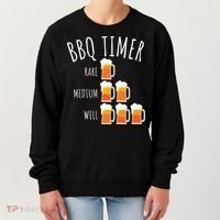 BBQ Timer Beer Drinking Funny Grilling Women's Sweatshirt thumb 0