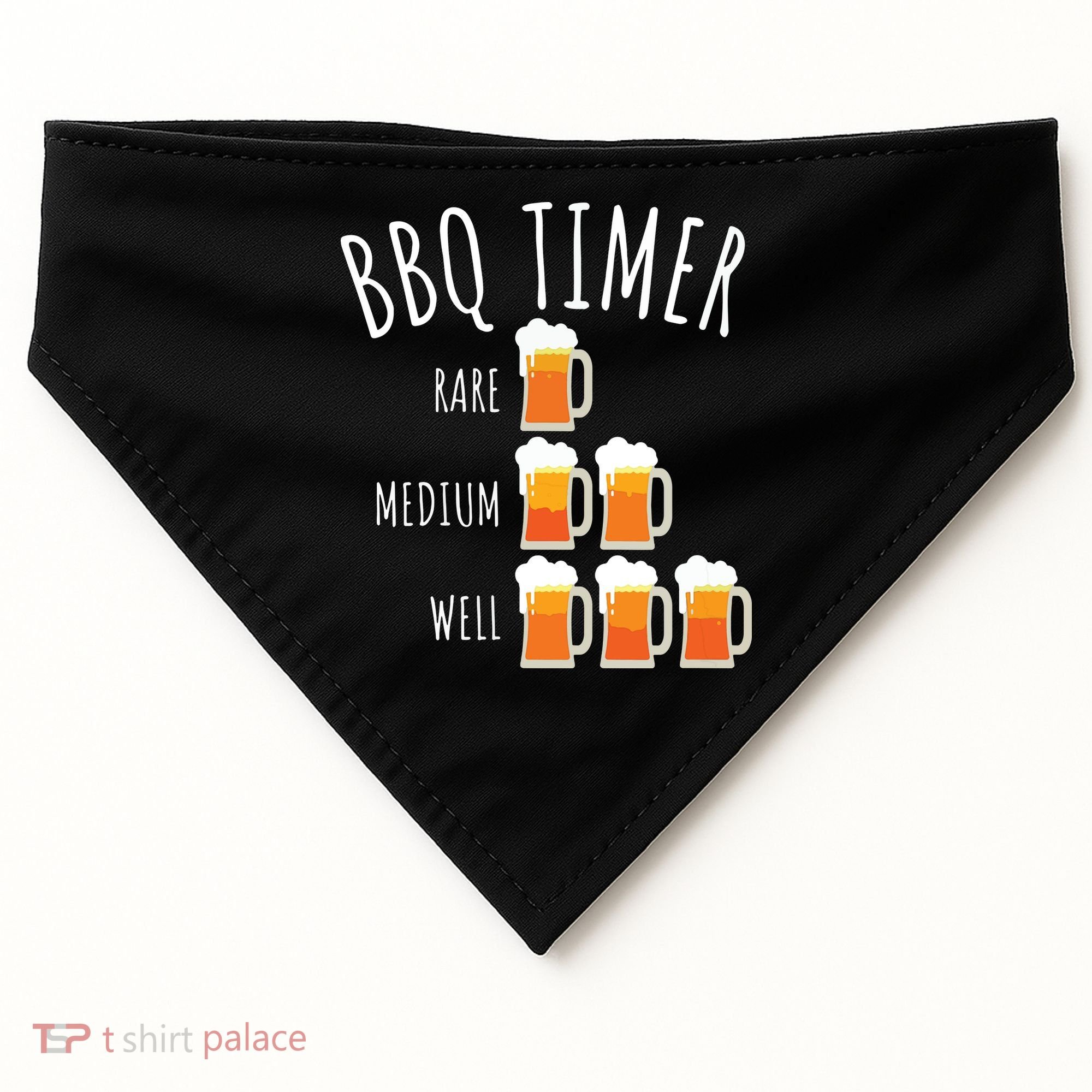 BBQ Timer Beer Drinking Funny Grilling USA-Made Doggie Bandana