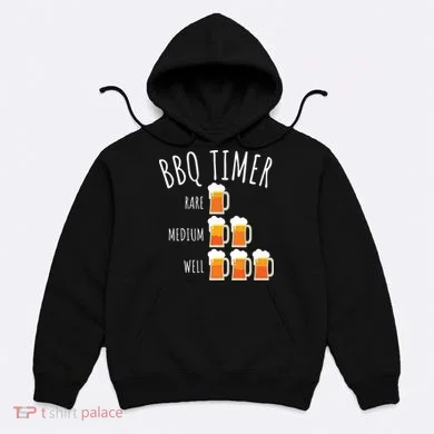 BBQ Timer Beer Drinking Funny Grilling Hoodie