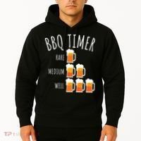 BBQ Timer Beer Drinking Funny Grilling Hoodie thumb 2