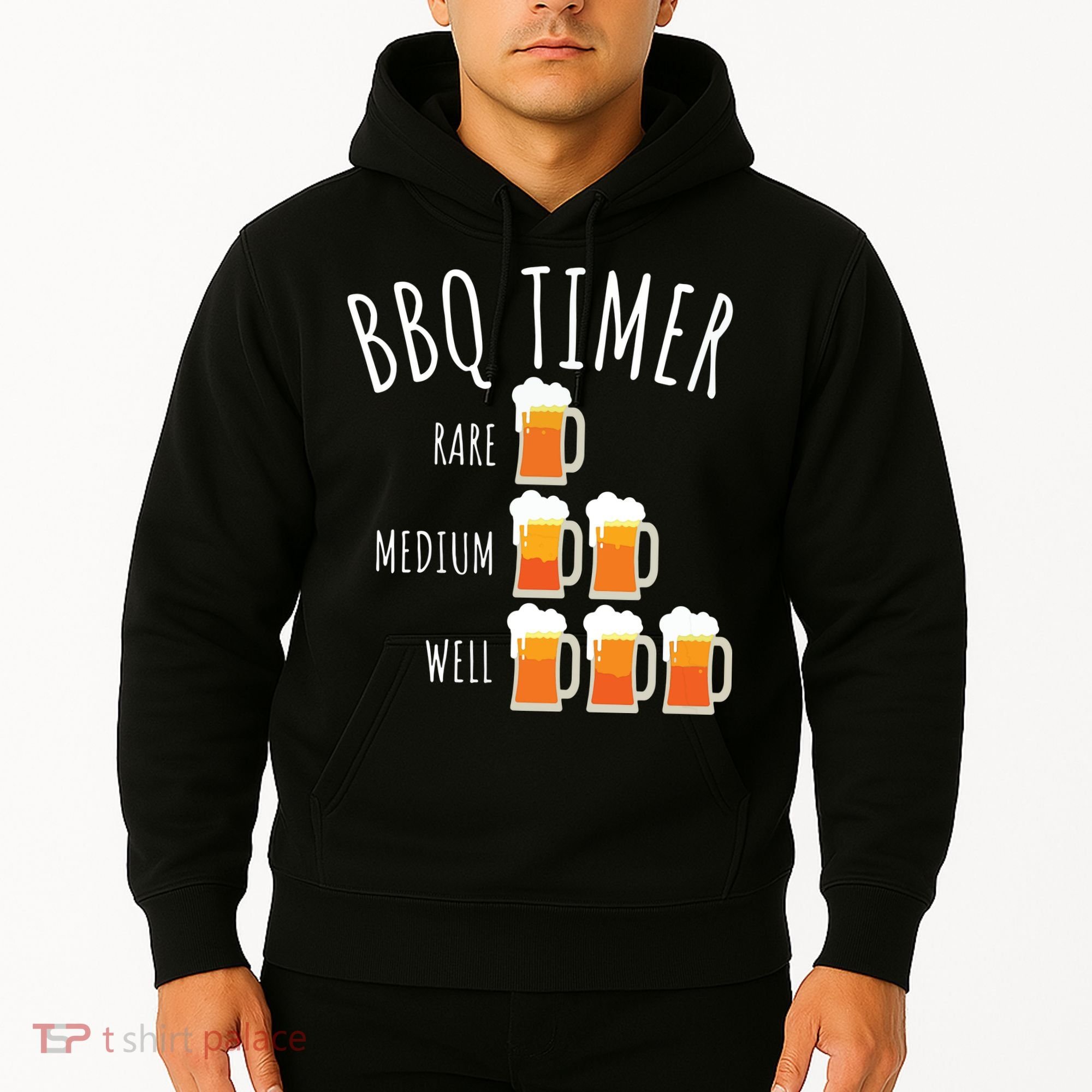 BBQ Timer Beer Drinking Funny Grilling Hoodie