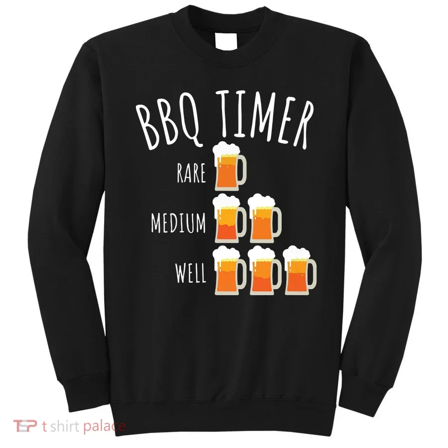 BBQ Timer Beer Drinking Funny Grilling Sweatshirt