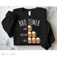 BBQ Timer Beer Drinking Funny Grilling Sweatshirt thumb 2