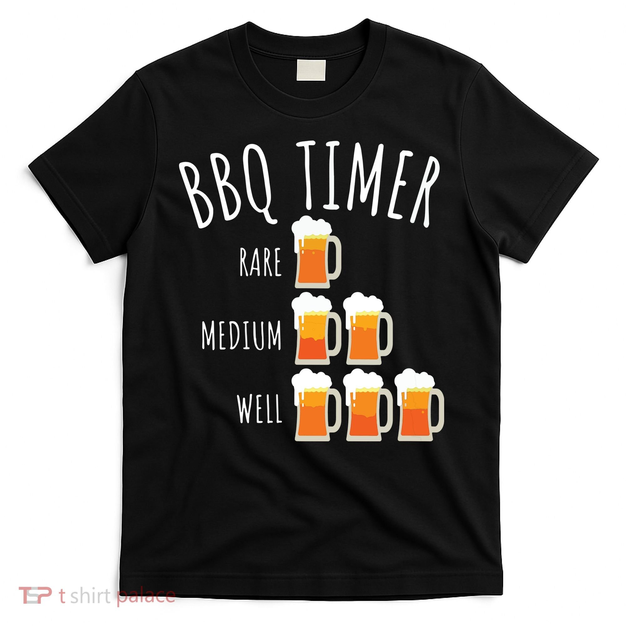 BBQ Timer Beer Drinking Funny Grilling T-Shirt