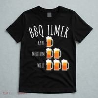 BBQ Timer Beer Drinking Funny Grilling T-Shirt thumb 5