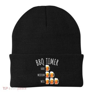 BBQ Timer Beer Drinking Funny Grilling Beanie