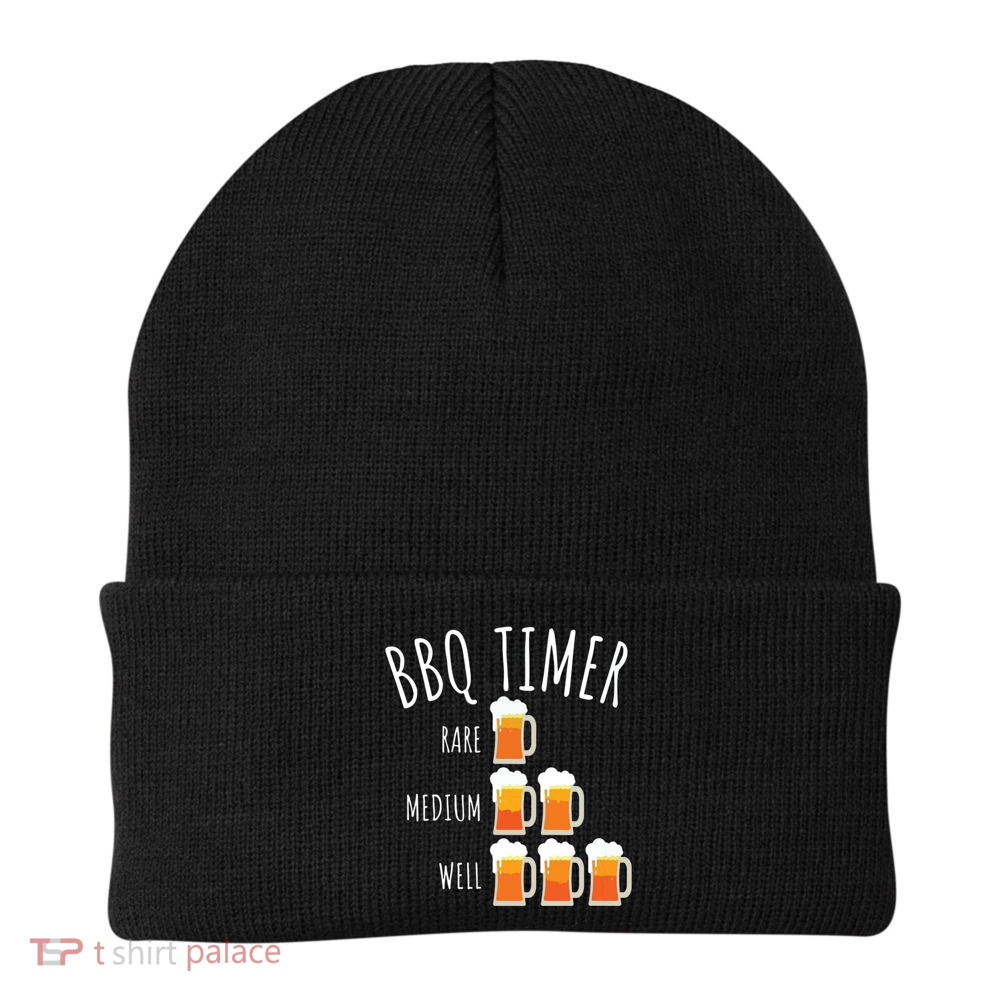 BBQ Timer Beer Drinking Funny Grilling Beanie