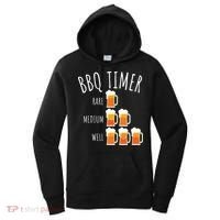 BBQ Timer Beer Drinking Funny Grilling Women's Hoodie thumb 0
