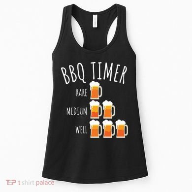 BBQ Timer Beer Drinking Funny Grilling Women's Tank Top