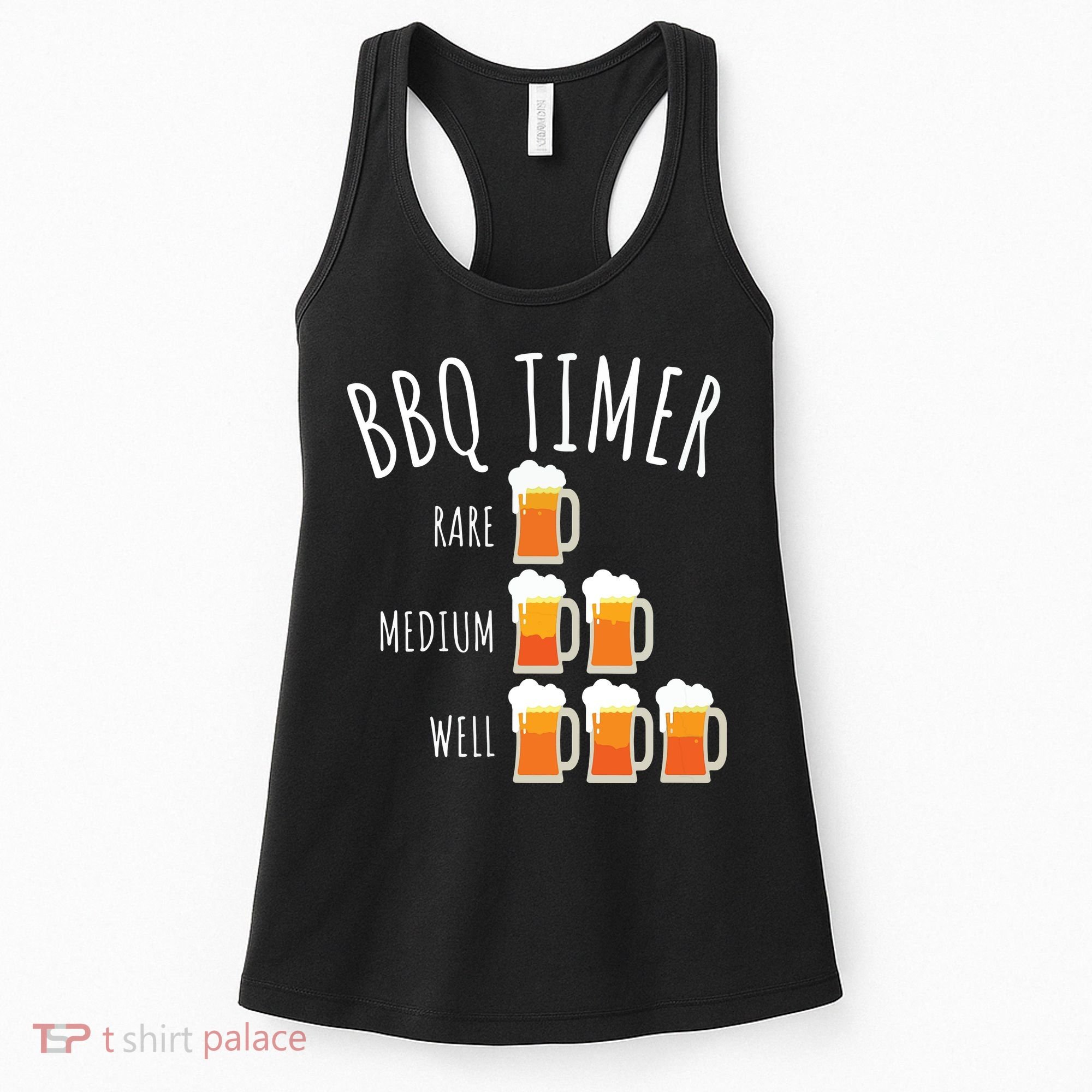 BBQ Timer Beer Drinking Funny Grilling Women's Tank Top