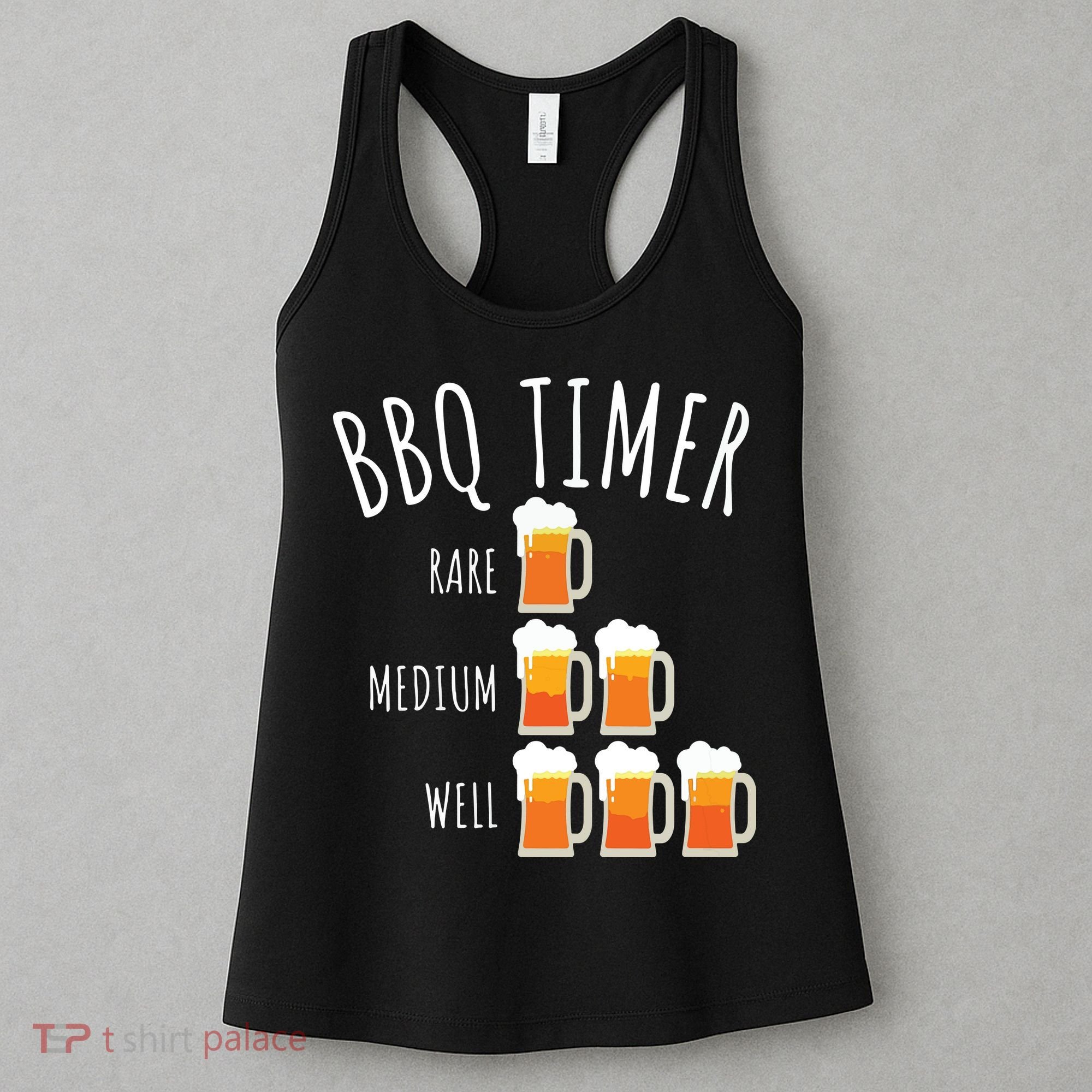 BBQ Timer Beer Drinking Funny Grilling Women's Tank Top